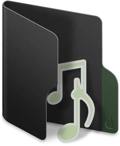  Music Icon Mac Os Black Folder Icons Softiconscom Mac Folder Music Png Music Videos Icon