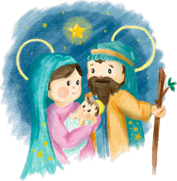  Watercolor Of Scene Jesus Nativity Christmas Nativity Png Nativity Png