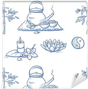  Wallpaper Icon Item Set Wellness Spa Meditation With Meditation Candle Drawing Png Flower Icon Set