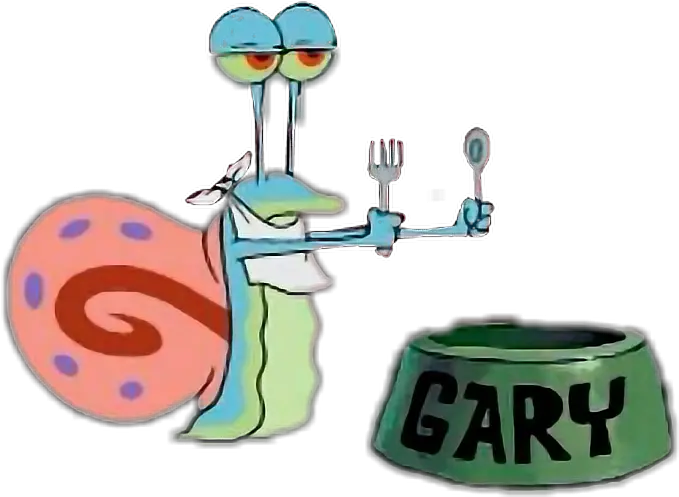  Gary Sticker Gary The Snail Eating Food Png Gary Png