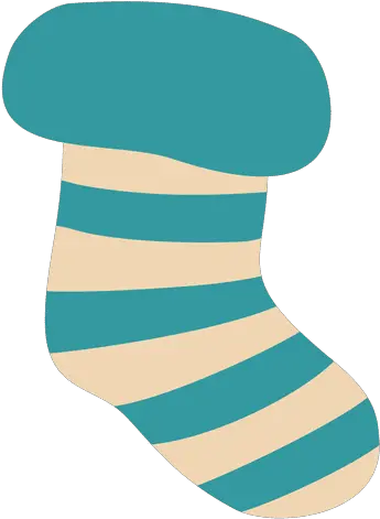  Blue Stripy Xmas Sock Meia Azul Png Desenho Sock Png