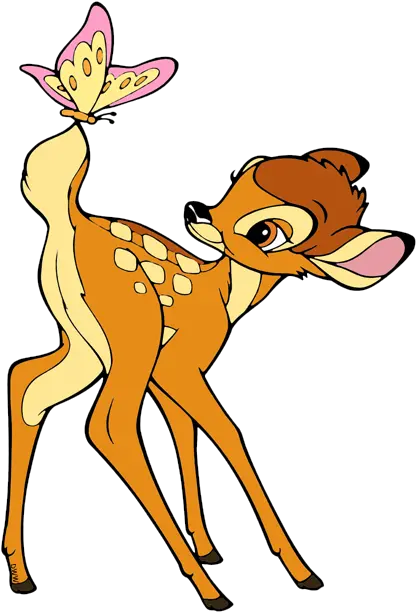  Bambi Clip Art Disney Bambi With Butterfly Png Bambi Png