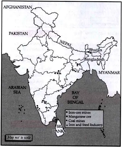  Superimpose The Maps Showing Distribution Or Iron Ore India State Outline Map Png Iron Ore Icon