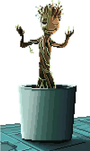  Androidghost I Am Groot Pixel Art Dancing Groot Pixel Gif Png Groot Transparent