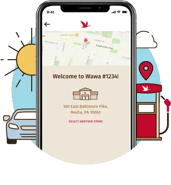  The Wawa App Get To Earn Rewards Mobile Order Smartphone Png Phone With Check Mark Icon