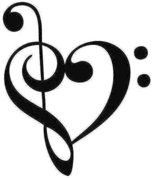  Download Free Png Music Notes File Dlpngcom Treble Clef Bass Clef Heart Musical Notes Png