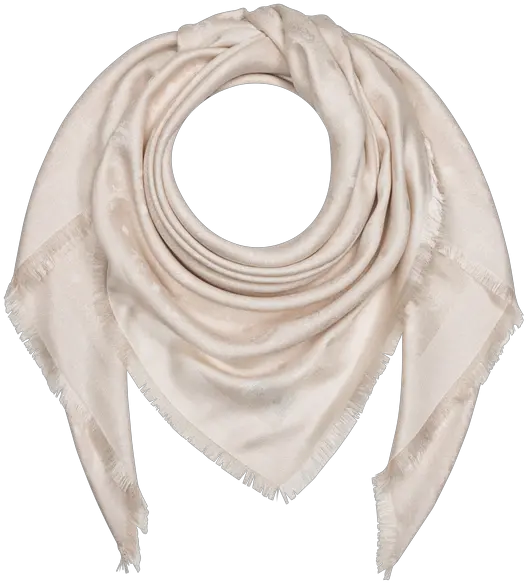  One Size Monogram Lurex Scarf Beige Scarf Png Scarf Transparent Background