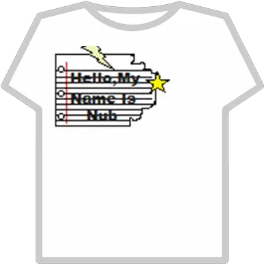  Hellomy Name Is Nub Ripped Paperstickers Roblox Supreme T Shirt Roblox Png Ripped Paper Png