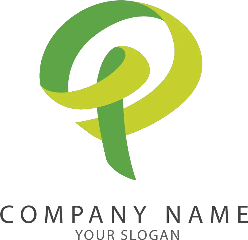  P Ribbon Logo Png