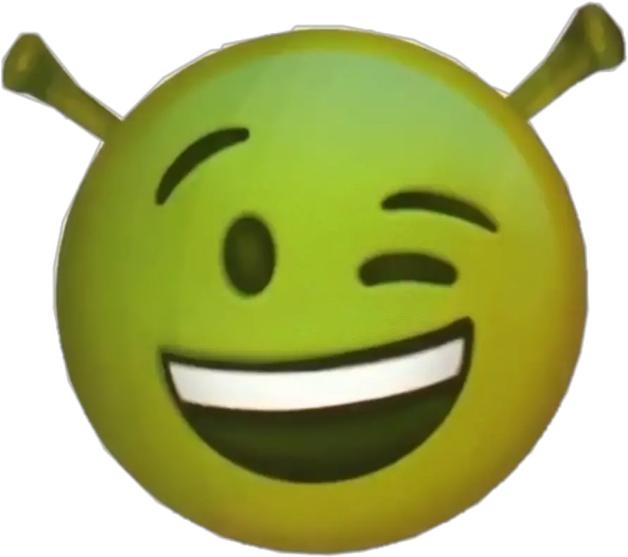  Shrek Emoji Funny Wink Sticker By Bangtan Lady Shrek Emoji Png Wink Emoji Png