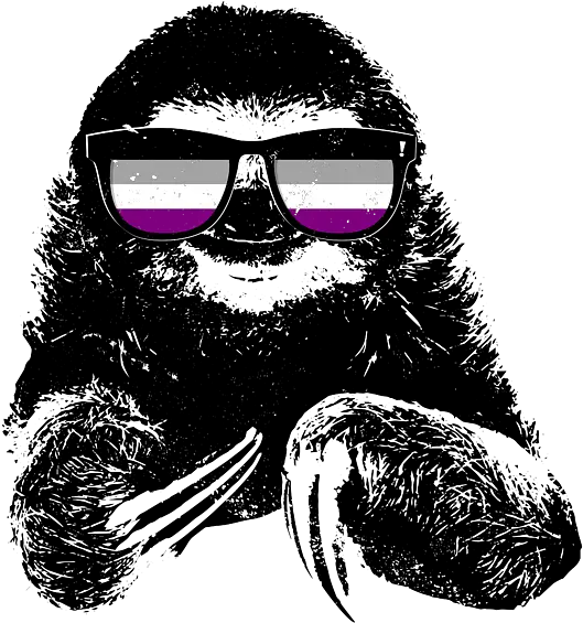  Pride Sloth Asexual Flag Sunglasses Fleece Blanket For Sale Sunglasses On Sloth Png Ace Flag Icon