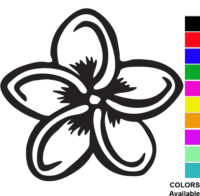  Decal 6x6 Plumeria Plumeria Decal Png Plumeria Png