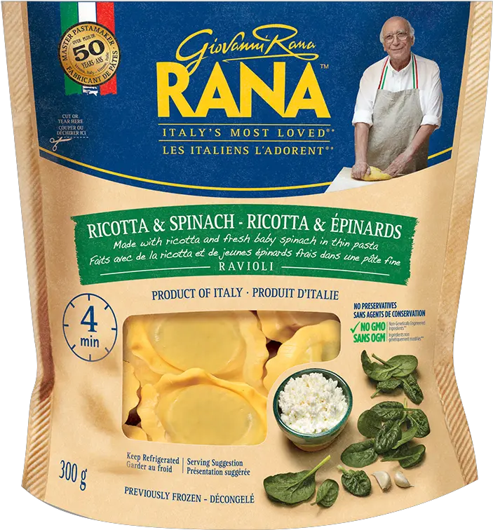 Refrigerated Filled Pasta Made In Italy Giovanni Rana Rana Butternut Squash Ravioli Png Italy Png