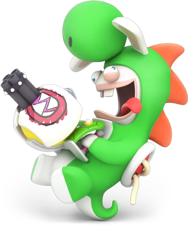  Rabbid Yoshi Super Mario Wiki La Mario Wiki Italiana Mario Rabbids Kingdom Battle Yoshi Png Yoshi Png