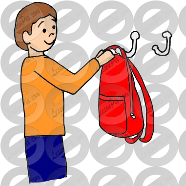  Hang Up Backpack Picture For Classroom Backpack Hanging On Hook Clipart Png Hang Up Icon