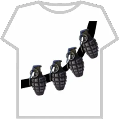  Grenade Belt Original Roblox Roblox Bomb T Shirt Png Grenade Transparent Background