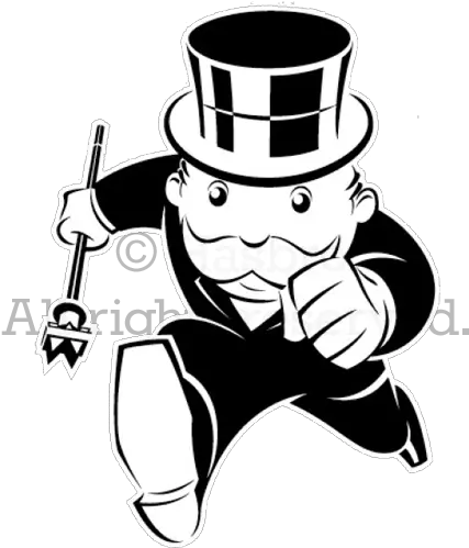  Illustration Art Monopoly Man Money Bag Running Png Monopoly Man Png