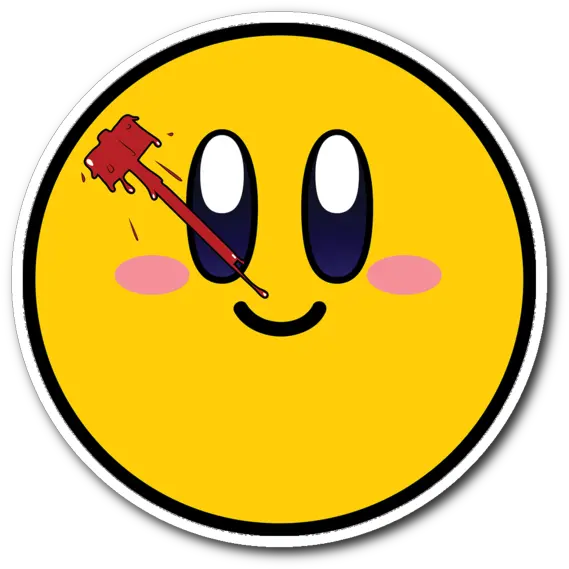  Smashmen Kirby Vinyl Sticker Happy Png Kirby Icon