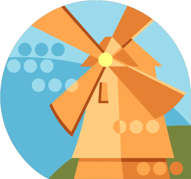  Dutch Windmill Netherlands Holland Vector Image Dot Png Windmill Icon Vector