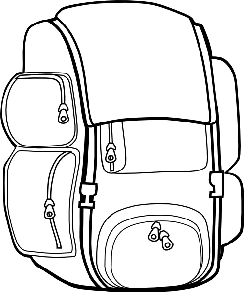  Black Backpack Clip Art Back Pack Clip Art Black And White Png Backpack Clipart Png