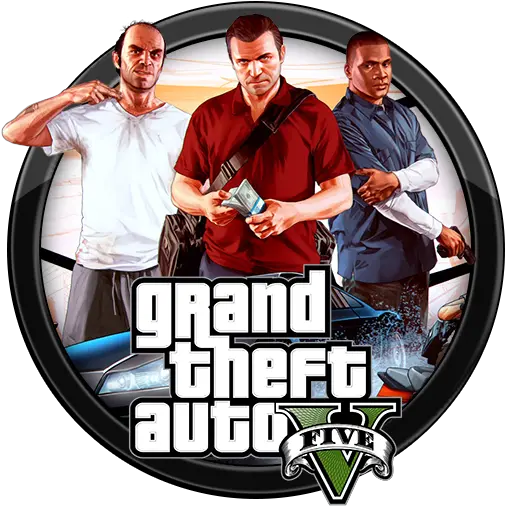  Gta 5 Full Version Pc Game Free Play Gta 5 In Chrome Png Gta V Icon