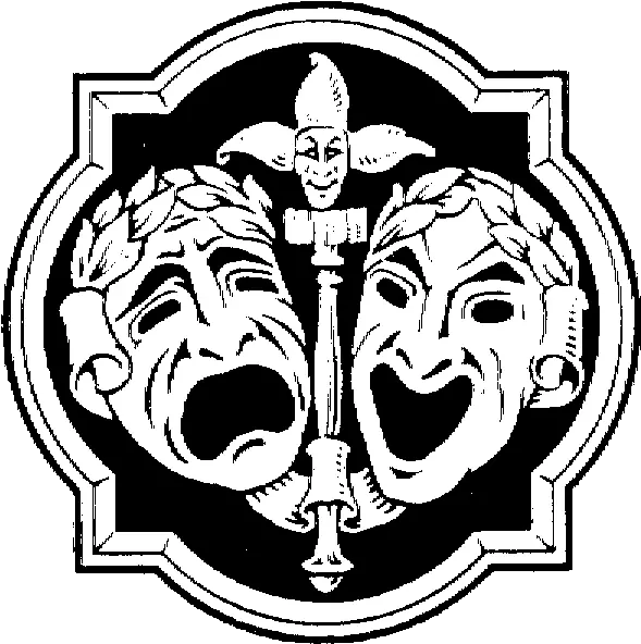  Theatre Logo Tragedy Mask Comedy Masks Medieval Theater Clipart Png Drama Masks Png