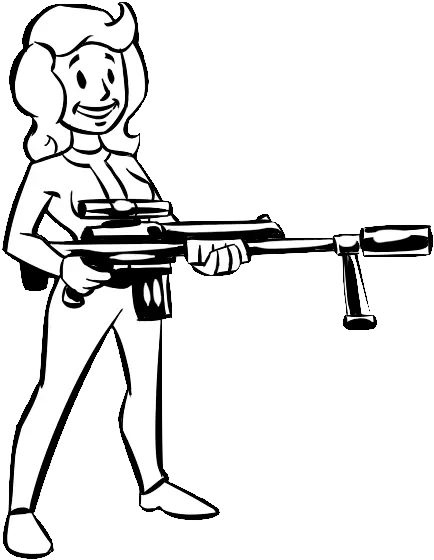  Vault Girl Easy Cartoon Drawings Pip Boy Fallout Art Vault Boy Black And White Png Pip Boy Png