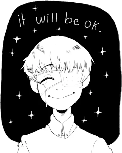  Transparent Sad Tokyo Ghoul Fan Art Png Ken Kaneki Transparent