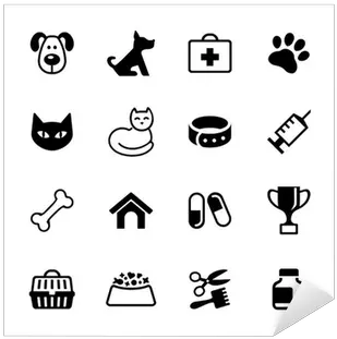  Sticker Set 16 Icons Pets Vet Clinic Veterinary Medicine Vet Icons Png Vet Icon