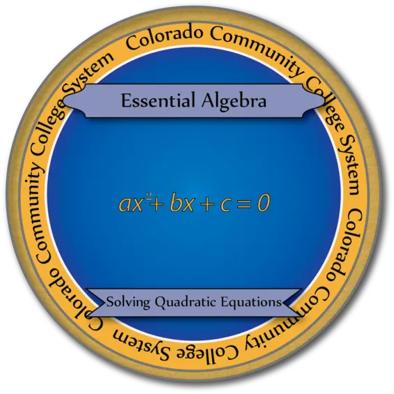  Math Solving Quadratic Equations Skills Badge Acclaim Horizontal Png Math Equations Transparent