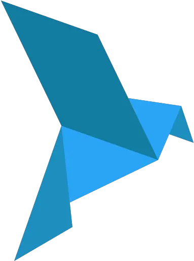  Cropped Birdpng U2013 Origami It Lab Blue Bird Origami Logo Lab Png