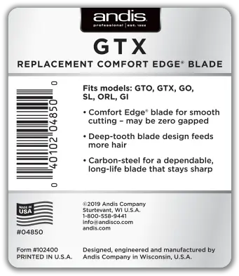  Gtx Deep Tooth T Outliner Replacement Blade Carbon Steel Andis Png Sharp Teeth Png