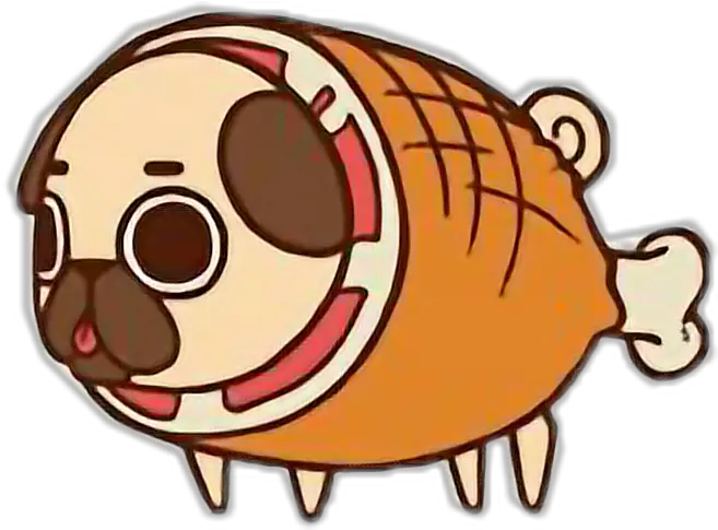  Cute Kawaii Pug Chibi Food Hamfreetoedit Puglie Pug Pug Kawaii Png Pug Transparent