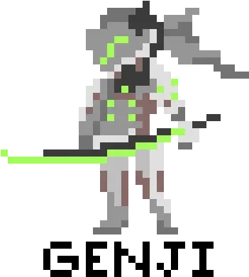  Overwatch Genji Shimada Sprite Overwatch Genji Pixel Art Png Overwatch Genji Png