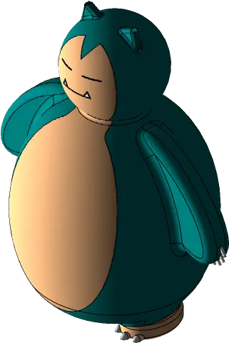  3d Cad Model Library Fictional Character Png Snorlax Transparent