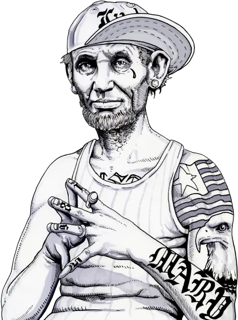  Download States Lincoln United Of T Shirt Gangster President President Drawing Lincoln Png Gangster Png