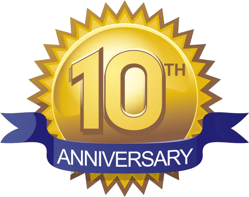  10 Anniversary Icon Png Transparent Background Free Genesis