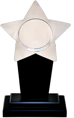  Download Hd Elegant Silver Star Trophy Shape Trophy Trophy Elegant Png Lombardi Trophy Png