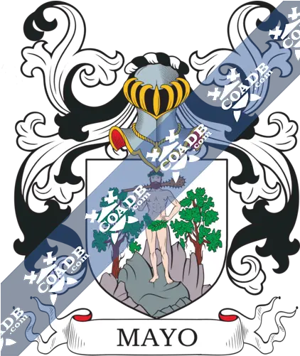  Mayo Family Crest Coat Of Arms And Name History Pace Family Crest Italian Png Mayo Png
