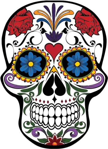  Floral Skull Drawing For Day Of The Dead Png Skull Vector Png