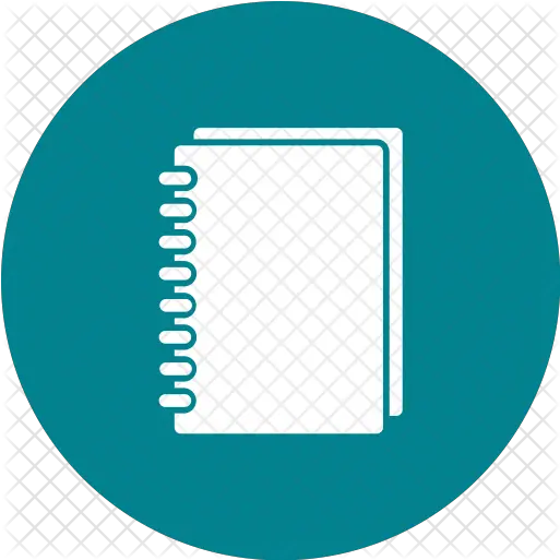  Spiral Notebook Icon Of Glyph Style Circle Png Spiral Notebook Png