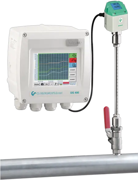  Flow Measurement Set With Sensor And Recorder Ds 400 Cs Instruments Png Ds Png