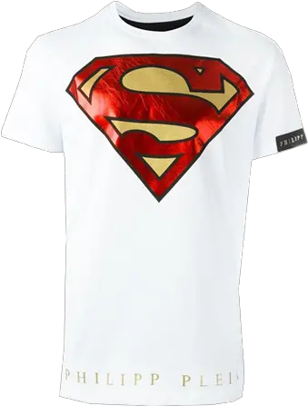  Phillipp Plein Superman Logo T Shirt Blingby Philipp Plein Superman Shirt Png The Superman Logo