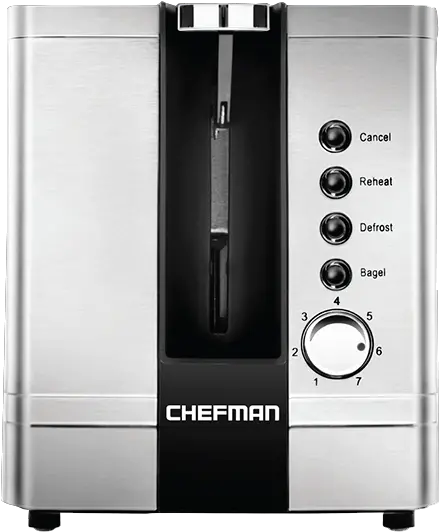  Chefman Pop Up Toaster With Extra Wide Slots Chefmancom Espresso Machine Png Toaster Png