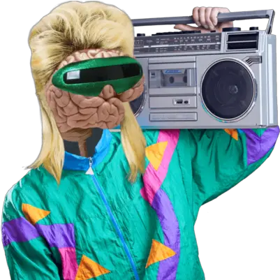  90s Png Ghetto Blaster On Shoulder Boom Box Png