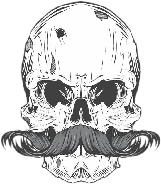  Download Tattoo Bearded Skull Calavera Finger Moustache Hq Skull Moustache Png Calavera Png