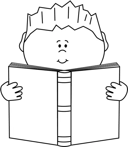  Book Clipart Black And White Png 5 Image Kid Reading Book Outline Books Clipart Png