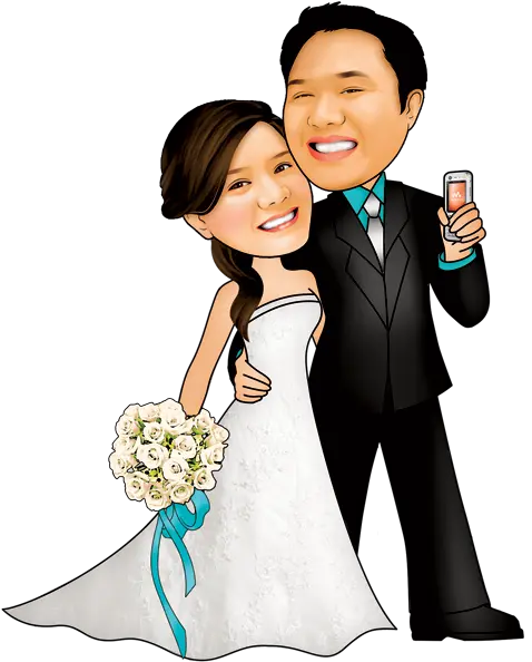  Download Wedding Couple Caricature Png Image With No Married Caricature Wedding Couple Wedding Couple Png