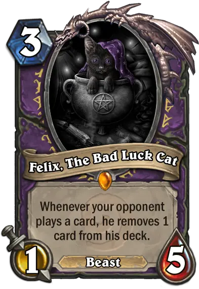  Felix The Bad Luck Cat Card Discussion Hearthstone Hearthstone Zul The Prophet Png Bad Luck Icon