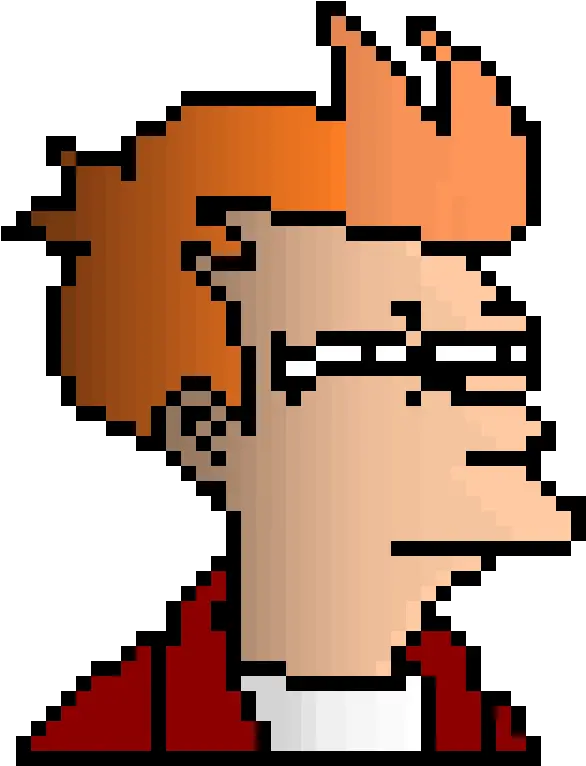  Fry Futurama Pixel Art Clipart Pixel Art With Graph Png Futurama Png